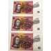 AUSTRALIA 1985 . FIVE 5 DOLLAR BANKNOTES . JOHNSTON/FRASER . CONSECUTIVE TEN